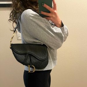 Dior Black Saddle Bag